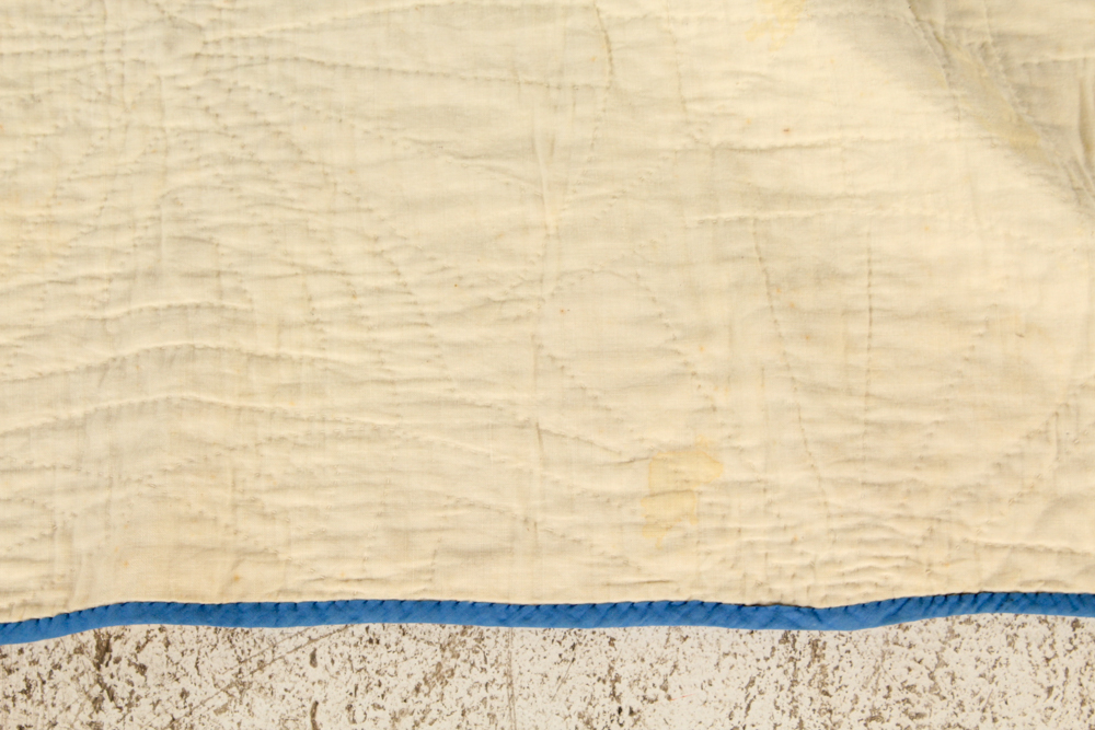 Vintage Handcrafted "Grandmother's Fan" Quilt