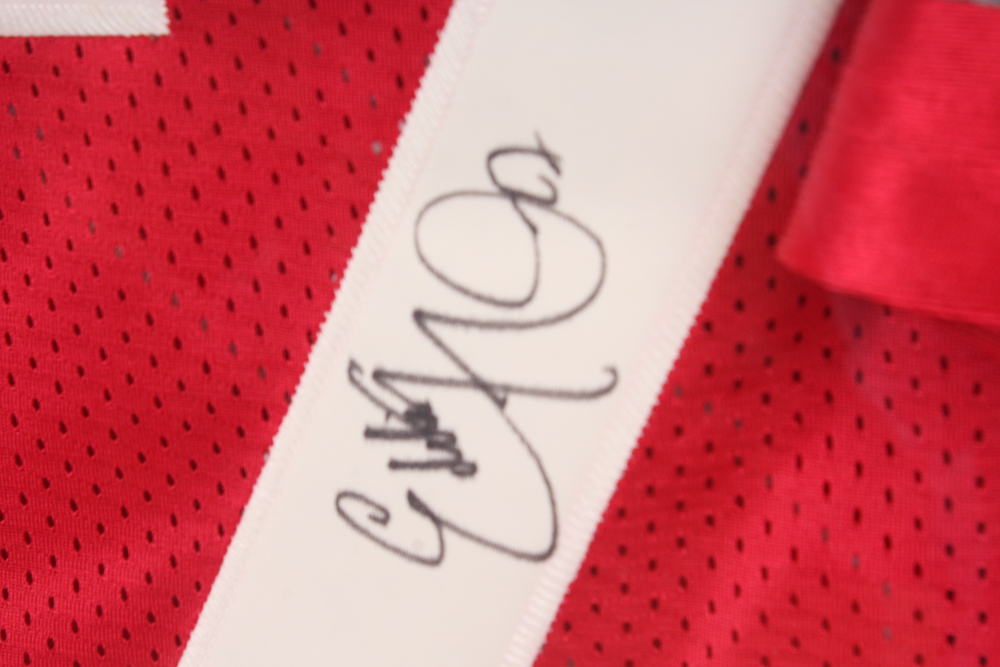 Eddie George Autographed Ohio State Buckeyes Jersey in Display Case