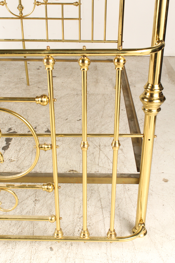 King Brass Canopy Bed Frame