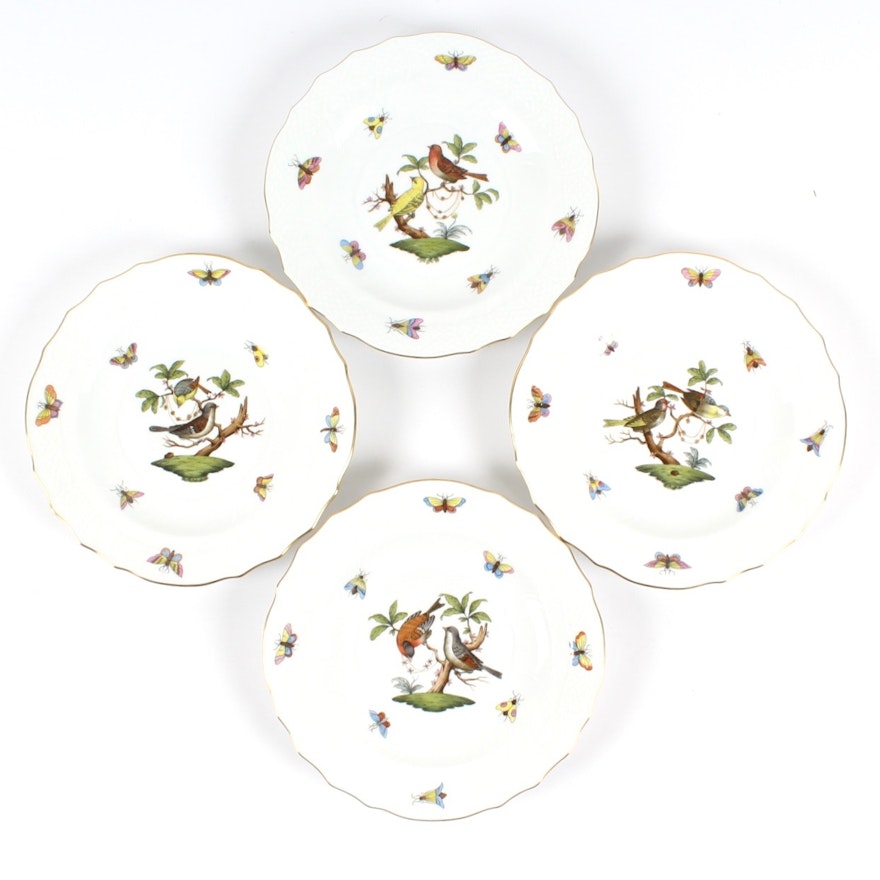 Herend "Rothschild Bird" Salad Plates