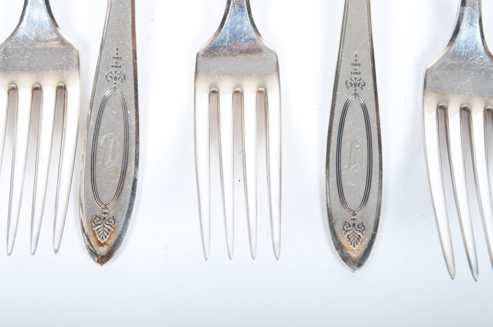 Vintage Community Silver Plate "Adam" Monogrammed Flatware by Oneida Ltd.
