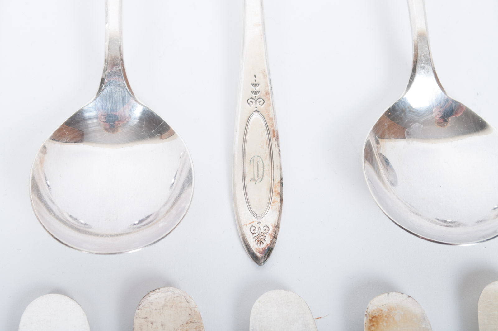 Vintage Community Silver Plate "Adam" Monogrammed Flatware by Oneida Ltd.