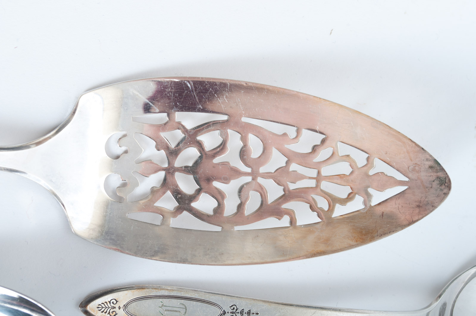 Vintage Community Silver Plate "Adam" Monogrammed Flatware by Oneida Ltd.