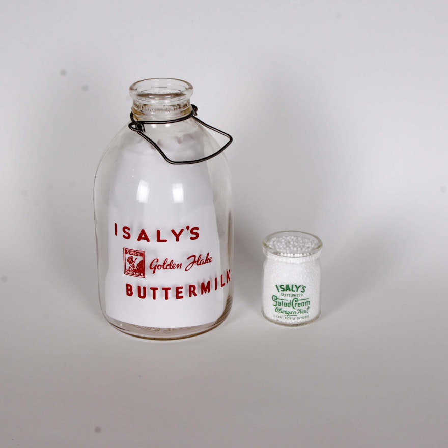 Isaly's Milk Bottle and Jar