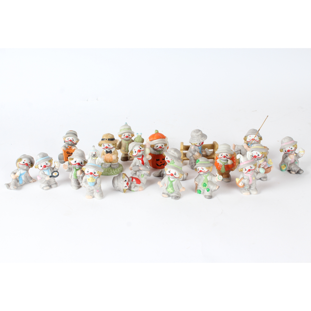 Porcelain Li'l Vagabond Clown Figurines