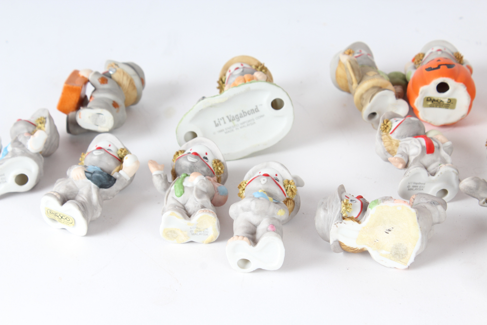 Porcelain Li'l Vagabond Clown Figurines