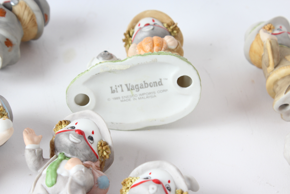 Porcelain Li'l Vagabond Clown Figurines