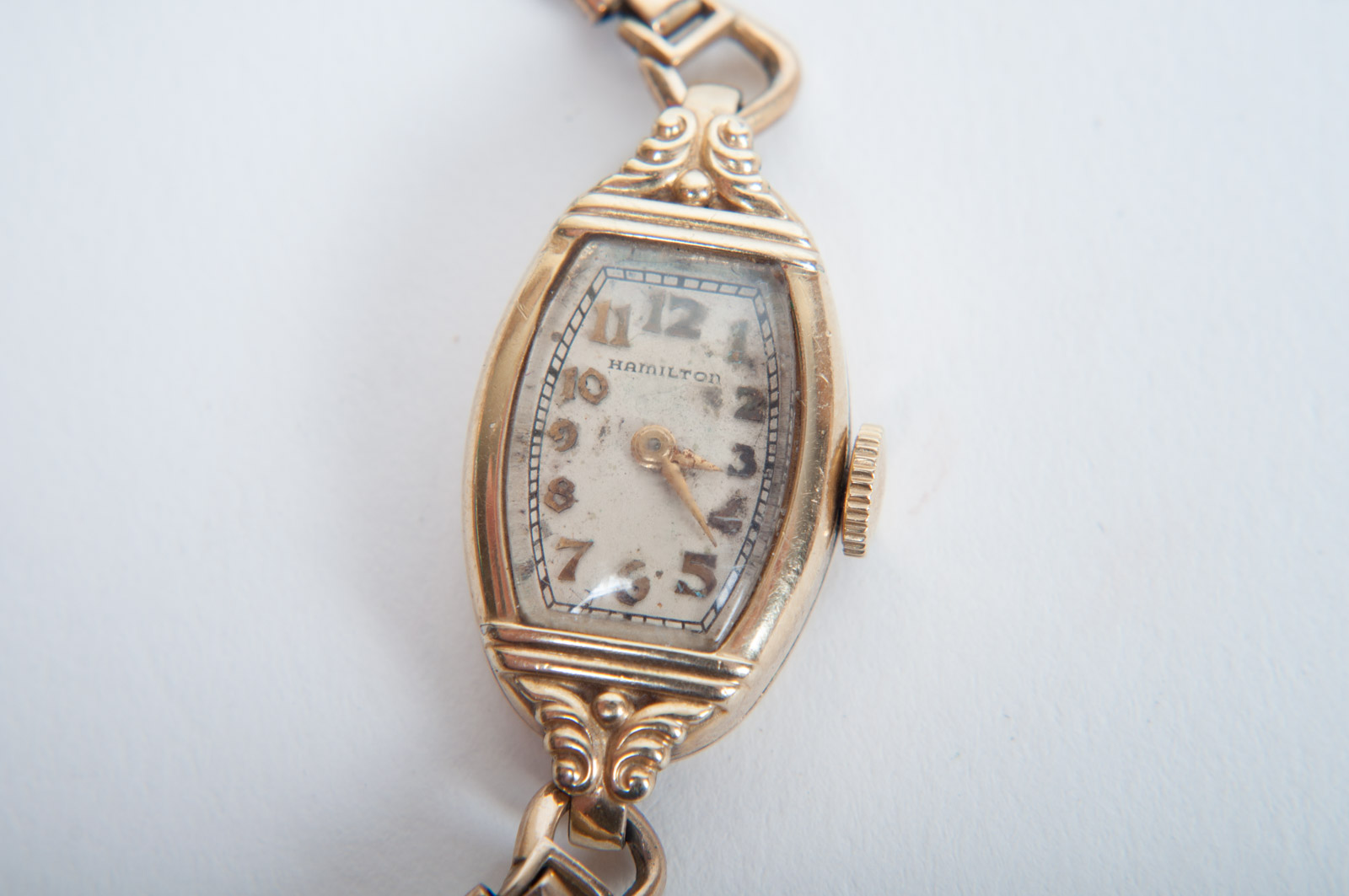 Vintage Bulova Yellow-Toned Stem Wind and Hamilton 14K Gold-Filled Watches