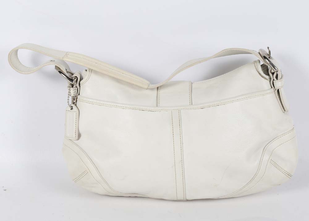 Coach White Leather Soho Hobo Bag