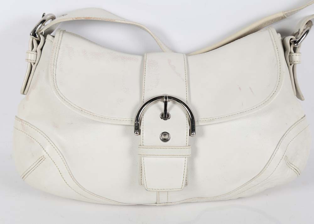 Coach White Leather Soho Hobo Bag