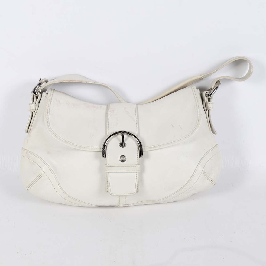 Coach White Leather Soho Hobo Bag