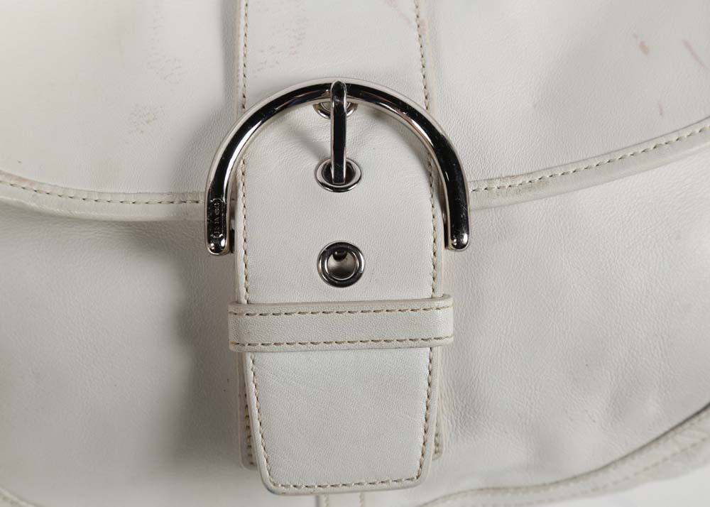 Coach White Leather Soho Hobo Bag