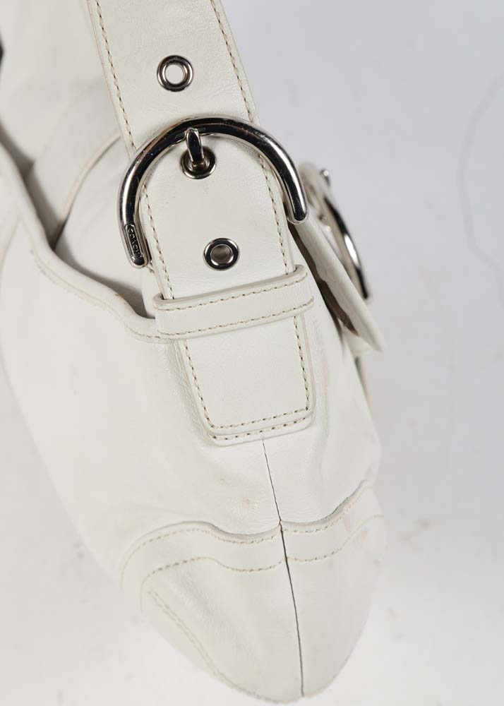 Coach White Leather Soho Hobo Bag