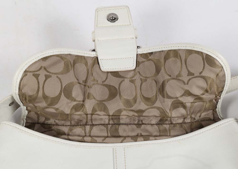 Coach White Leather Soho Hobo Bag