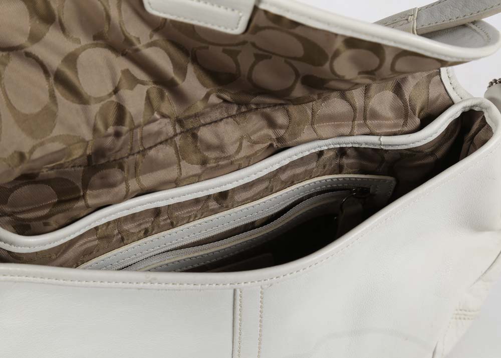 Coach White Leather Soho Hobo Bag