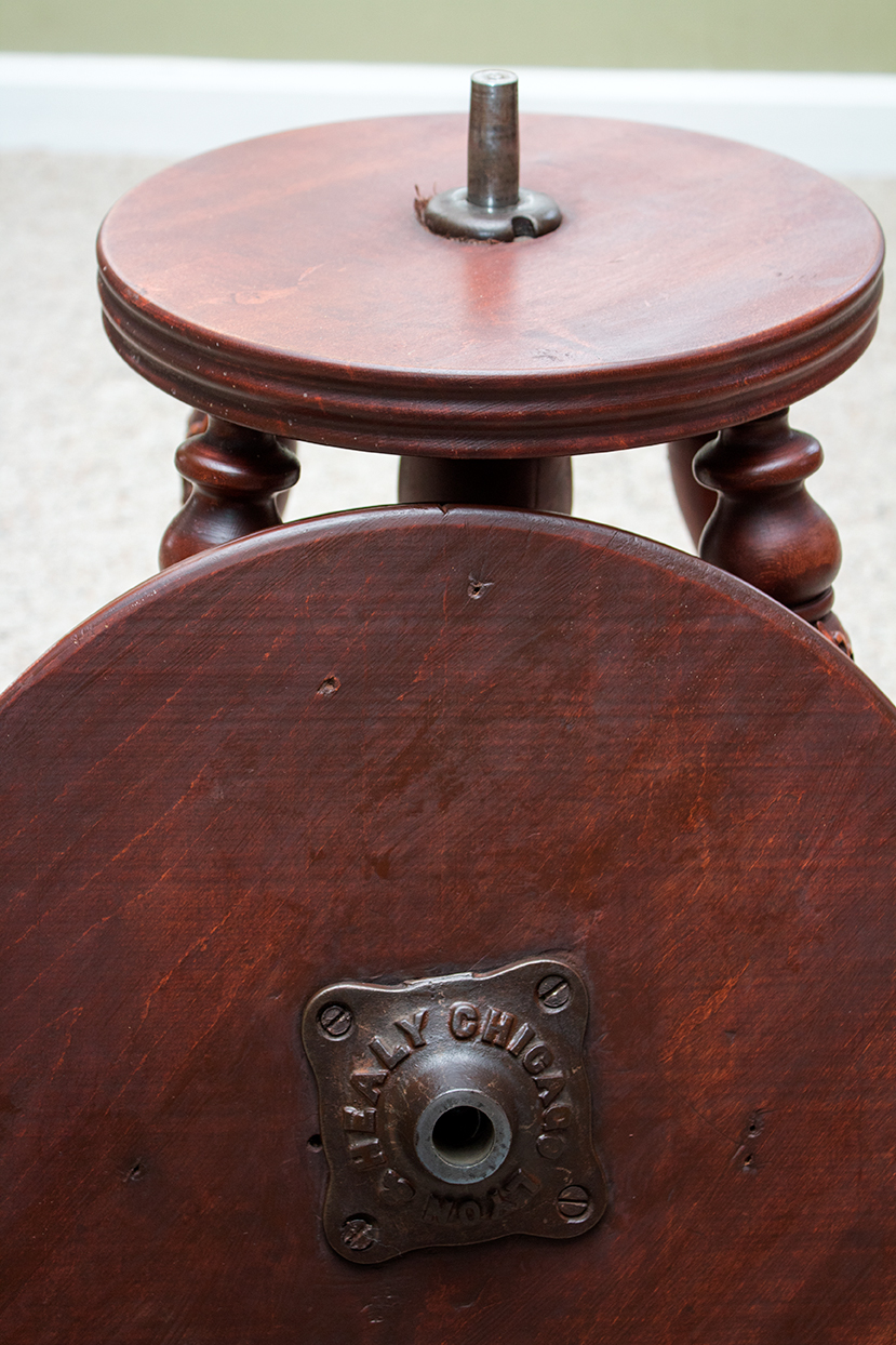 Vintage Windsor Armchair and Vintage Victorian Style Piano Stool