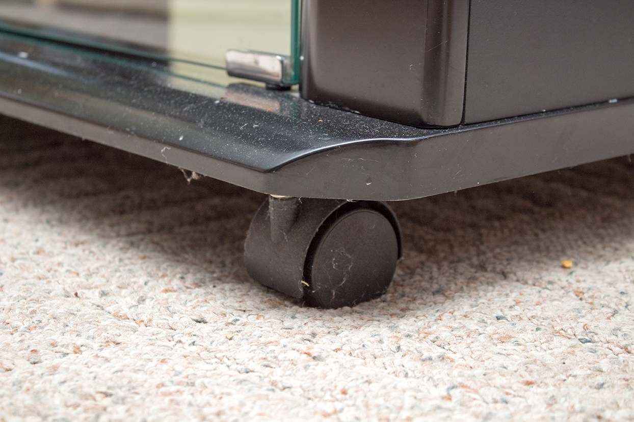 Sony Stereo Electronics, Panasonic VHS Player and Television Stand