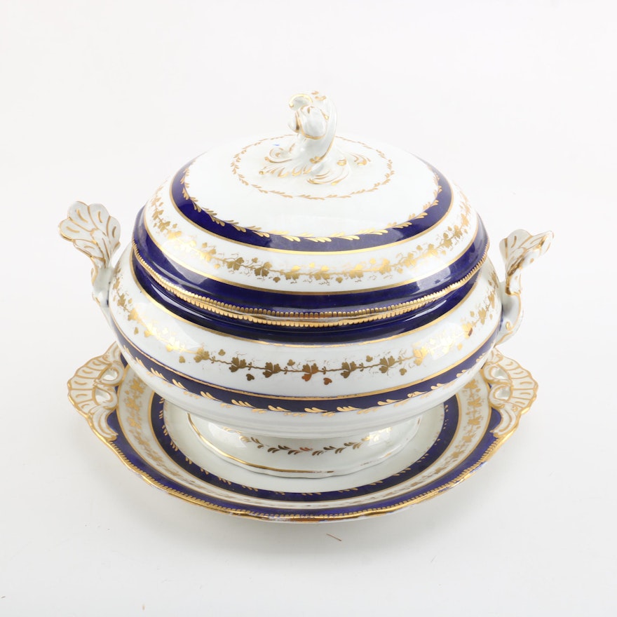 Late 19th-Century Davenport Porcelain Tureen