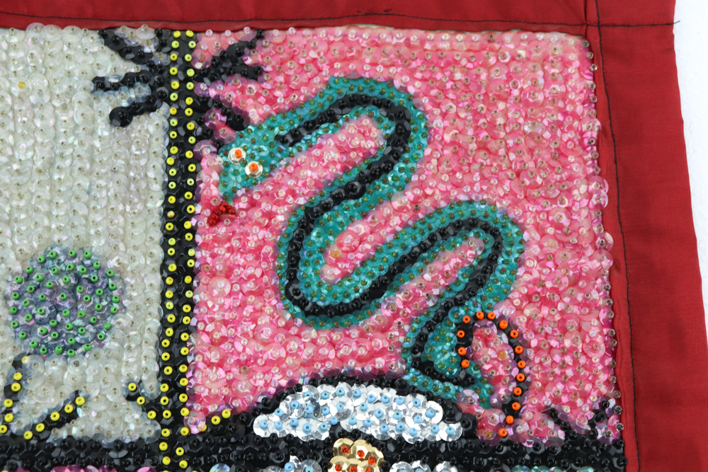 Haitian Drapo Vodou Flag "Ceremony for Damballah"