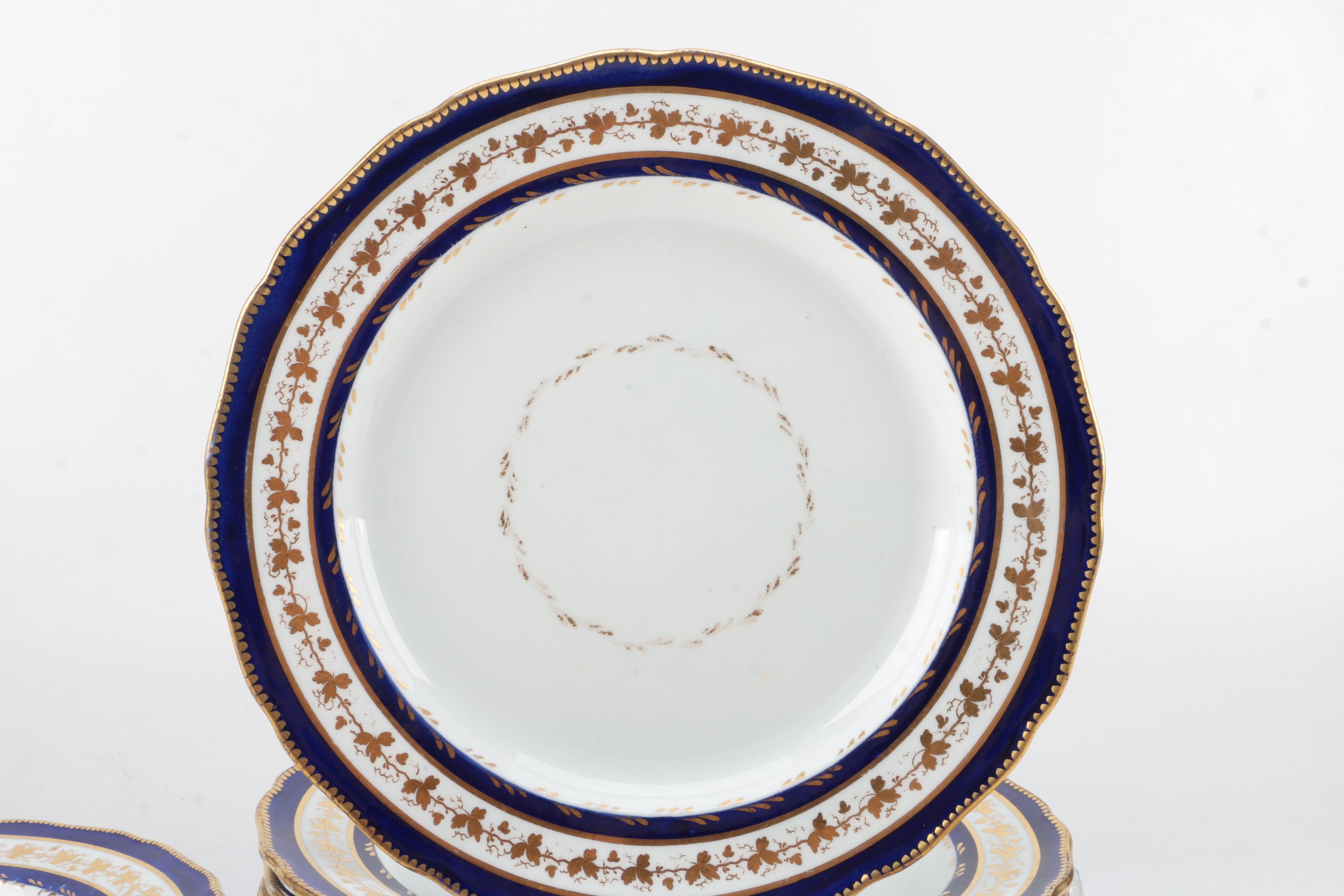 Antique Davenport Longport Staffordshire Dinner Plates and Bowls Circa 1820