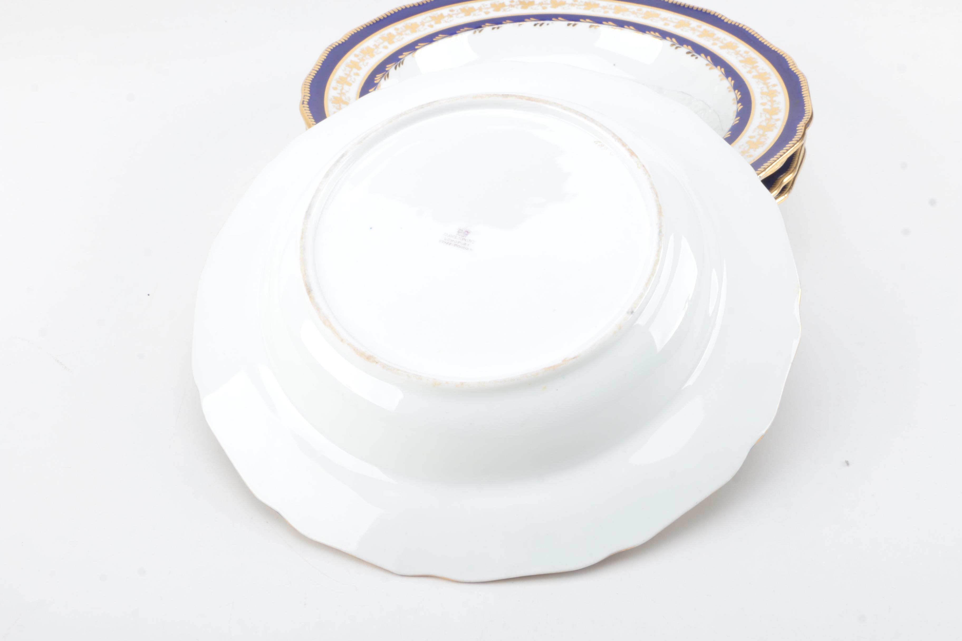 Antique Davenport Longport Staffordshire Dinner Plates and Bowls Circa 1820