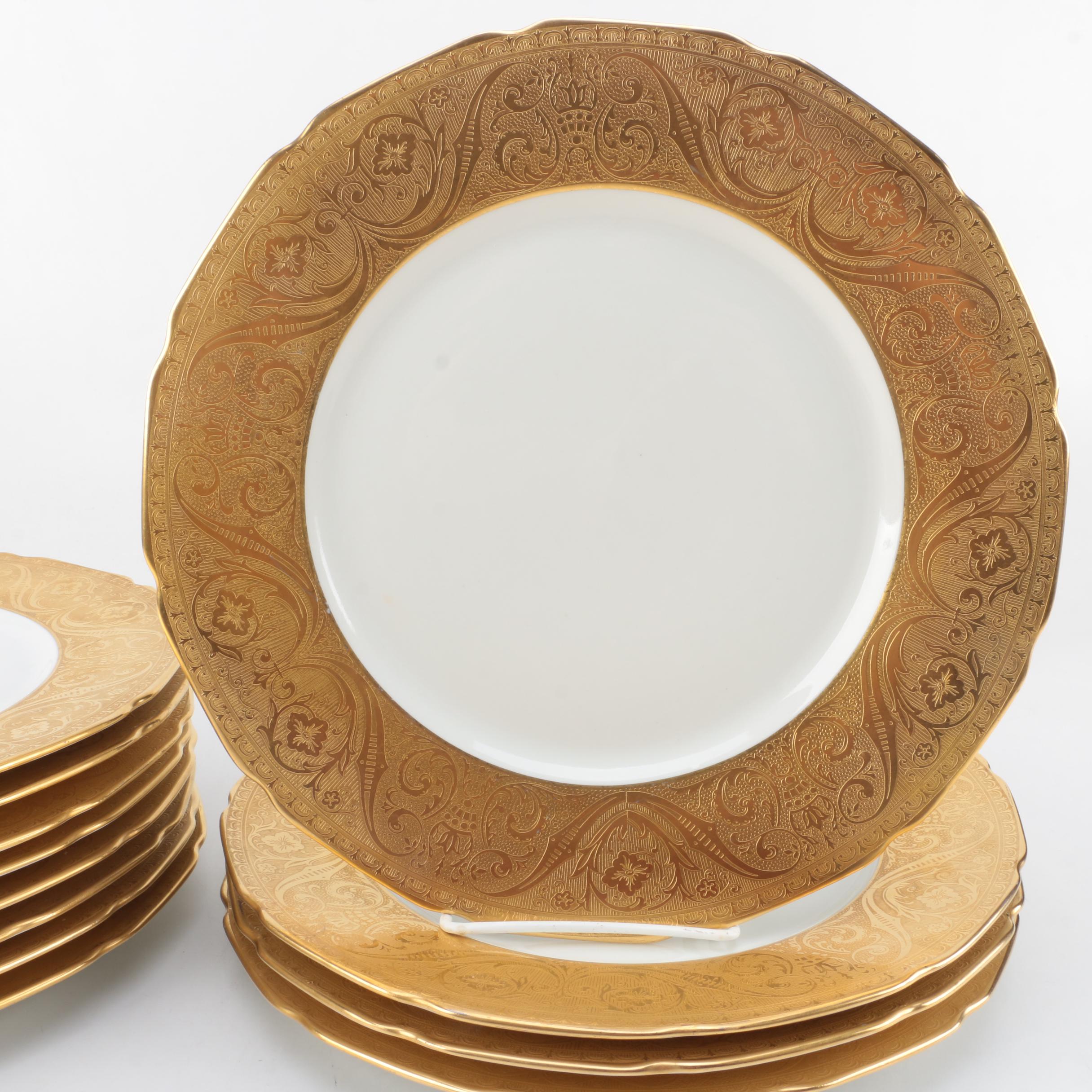 Limoges Gold Encrusted Tableware for John Wanamaker