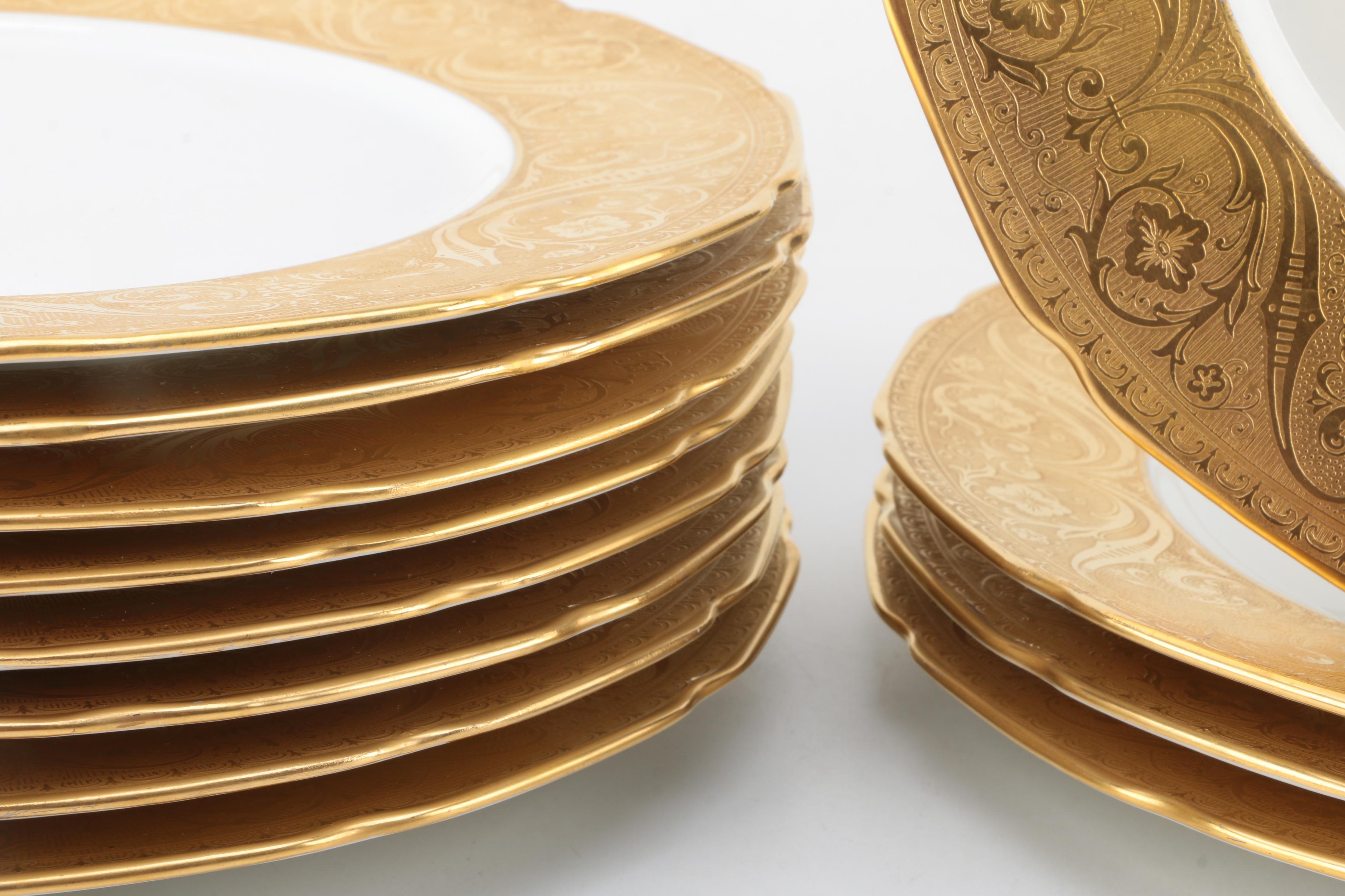 Limoges Gold Encrusted Tableware for John Wanamaker