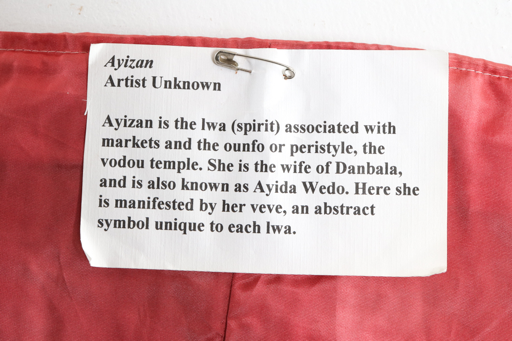 Haitian Drapo Vodou Flag "Ayizan"