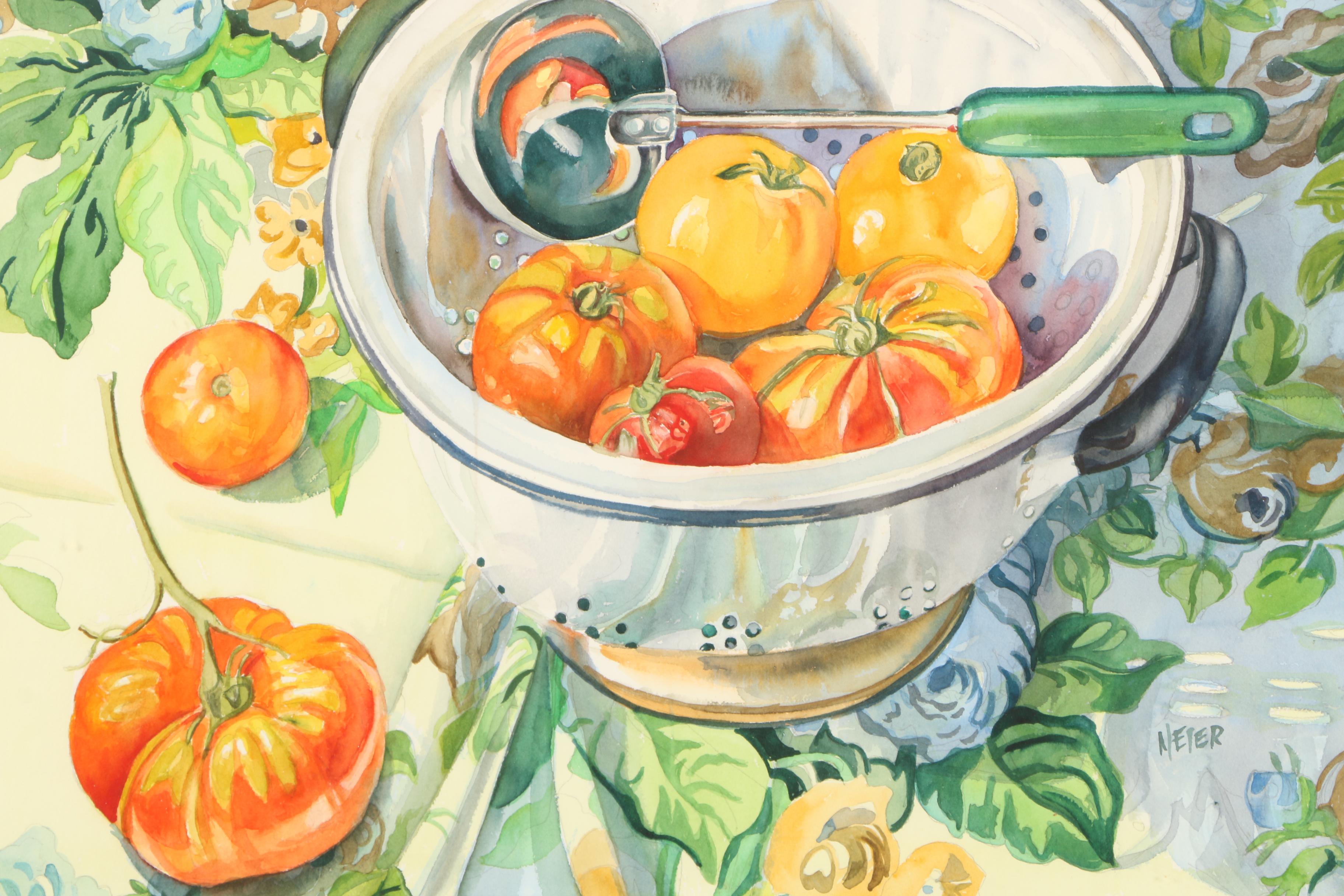 Elanor Meier Watercolor Painting "Garden Variety"