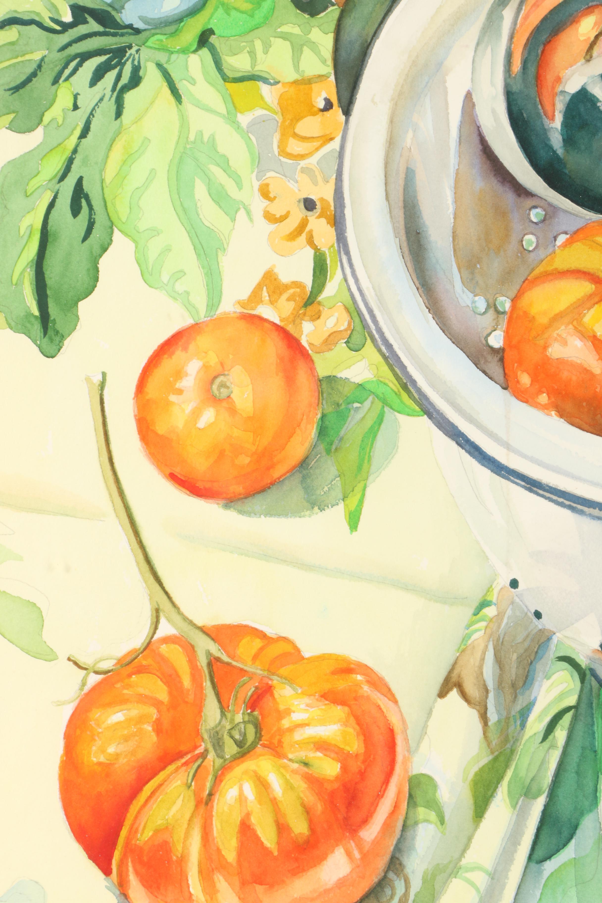 Elanor Meier Watercolor Painting "Garden Variety"