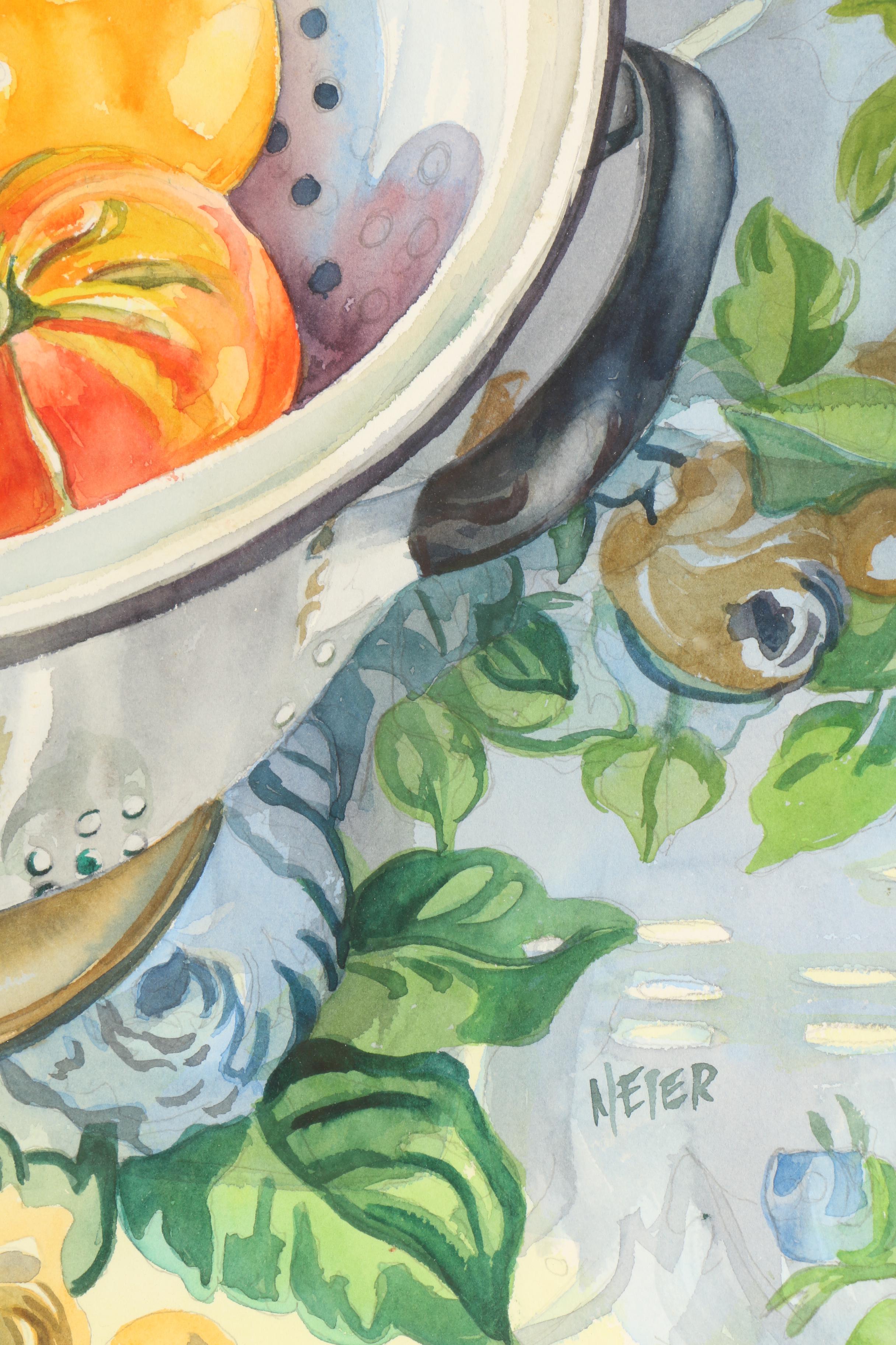 Elanor Meier Watercolor Painting "Garden Variety"