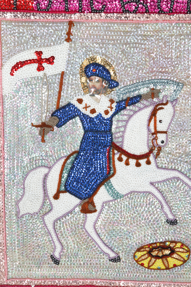 Edgar Jean-Louis Drapo Vodou Flag "St. Jacques (Sen Jak)"