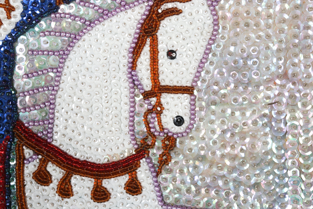 Edgar Jean-Louis Drapo Vodou Flag "St. Jacques (Sen Jak)"