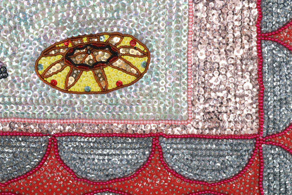 Edgar Jean-Louis Drapo Vodou Flag "St. Jacques (Sen Jak)"