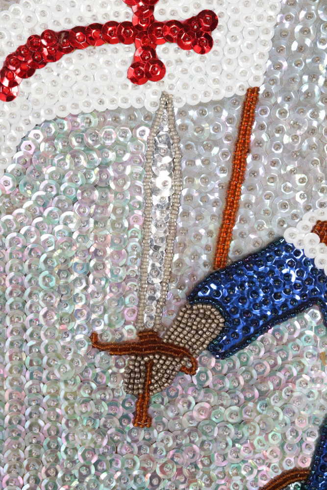 Edgar Jean-Louis Drapo Vodou Flag "St. Jacques (Sen Jak)"