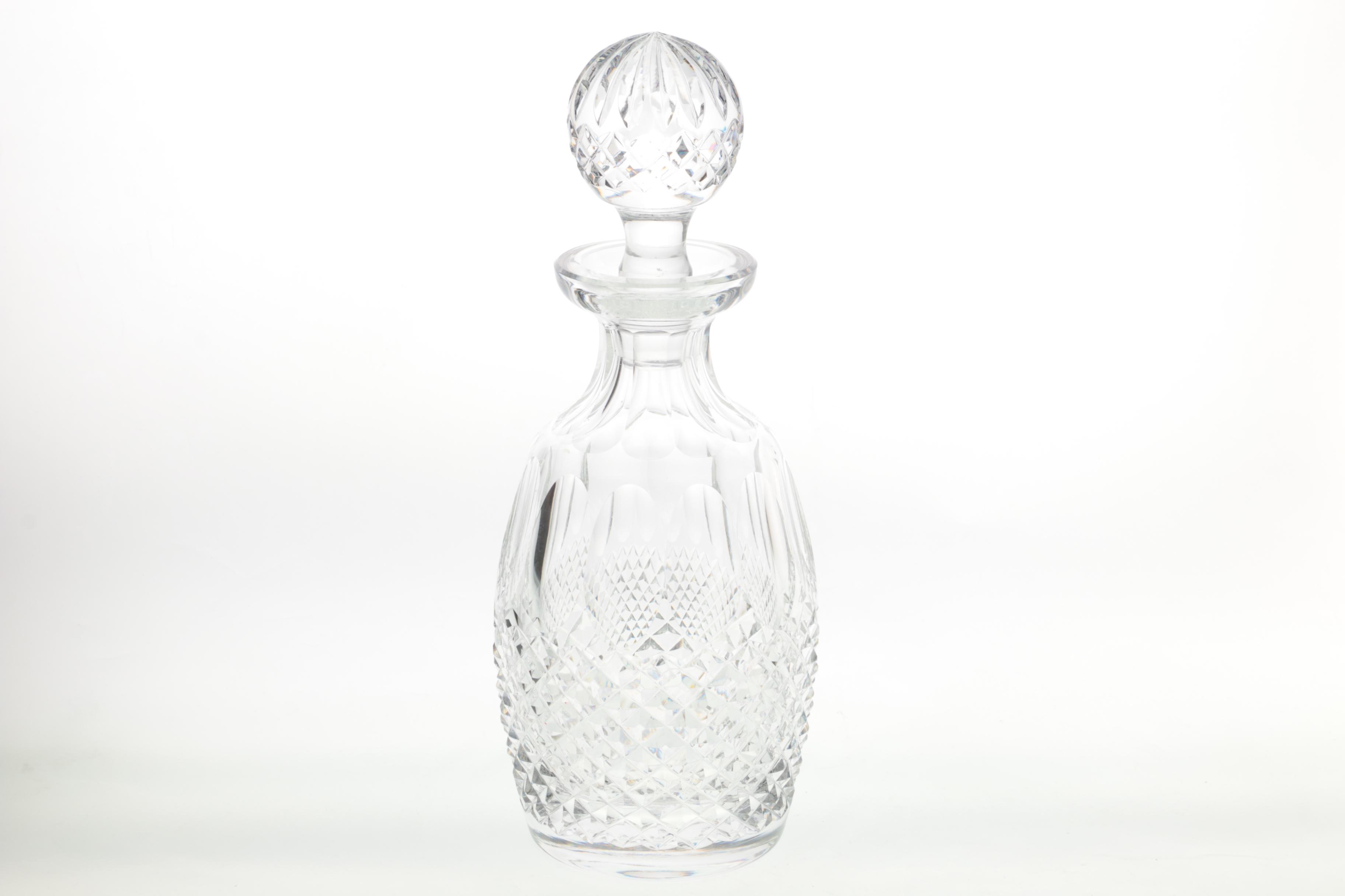 Waterford Crystal "Colleen" Decanter and Waterford Crystal Honey Jar
