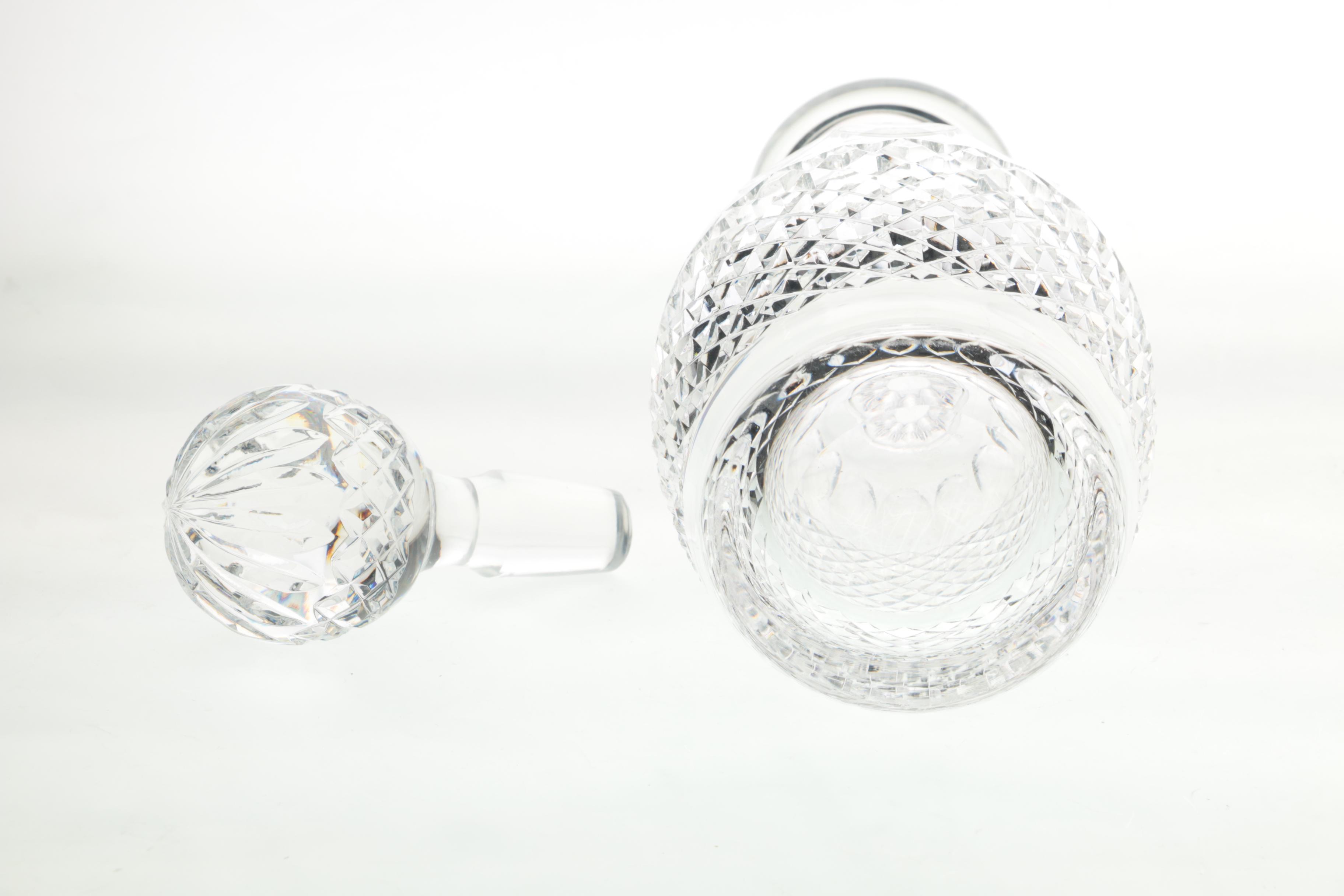 Waterford Crystal "Colleen" Decanter and Waterford Crystal Honey Jar