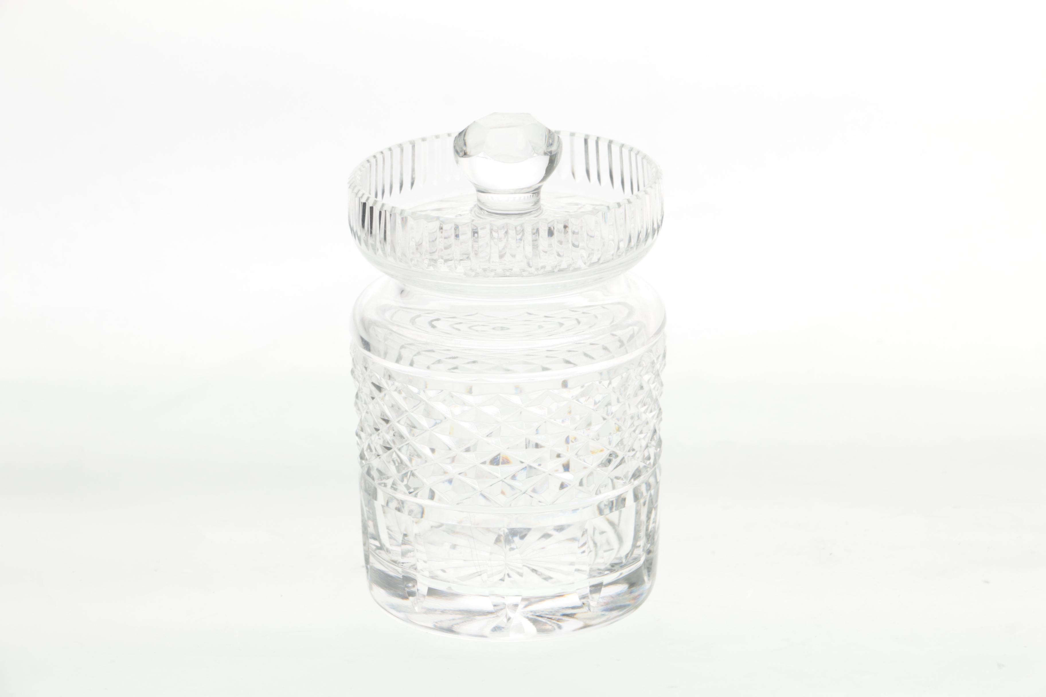 Waterford Crystal "Colleen" Decanter and Waterford Crystal Honey Jar