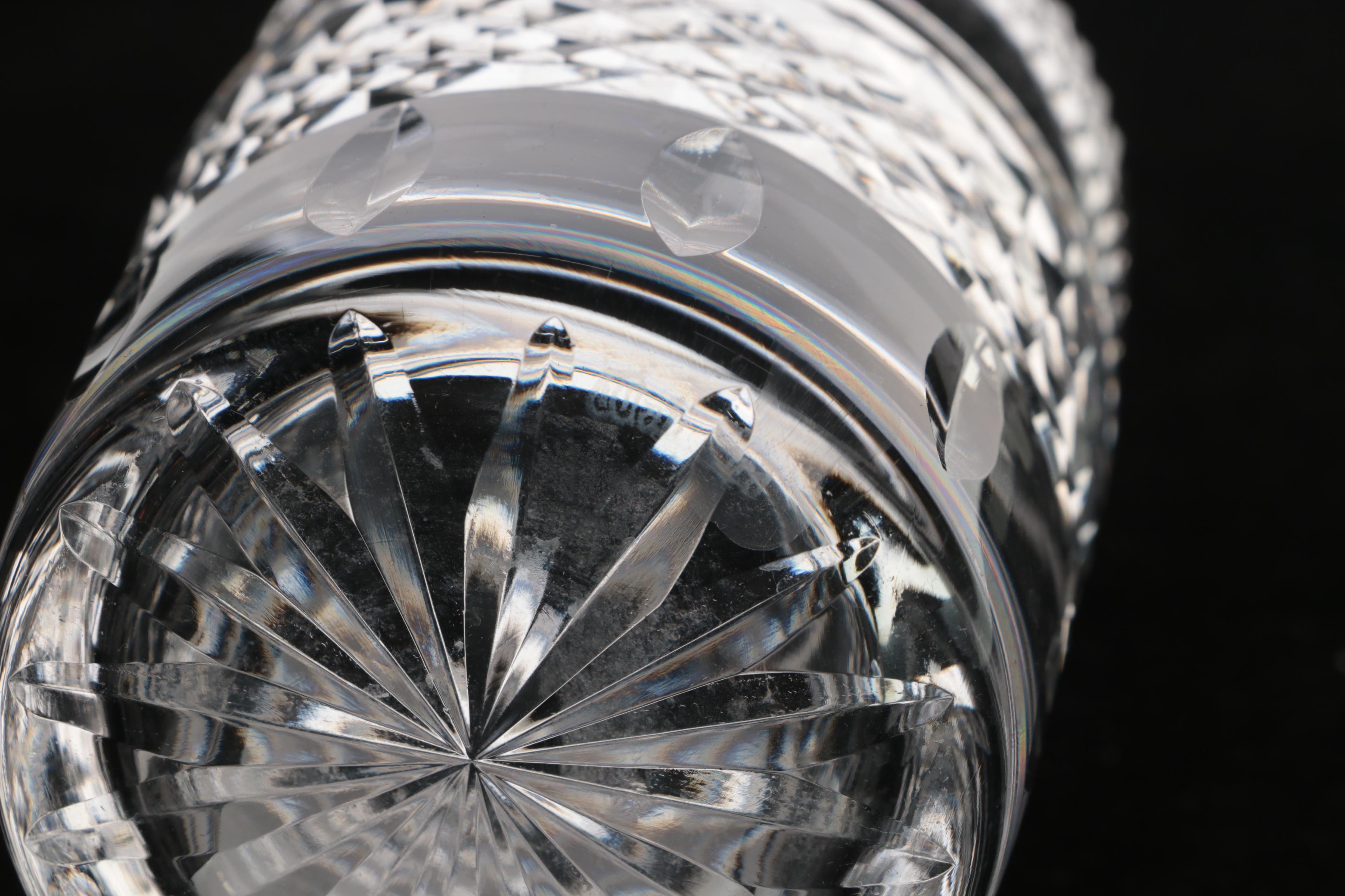 Waterford Crystal "Colleen" Decanter and Waterford Crystal Honey Jar