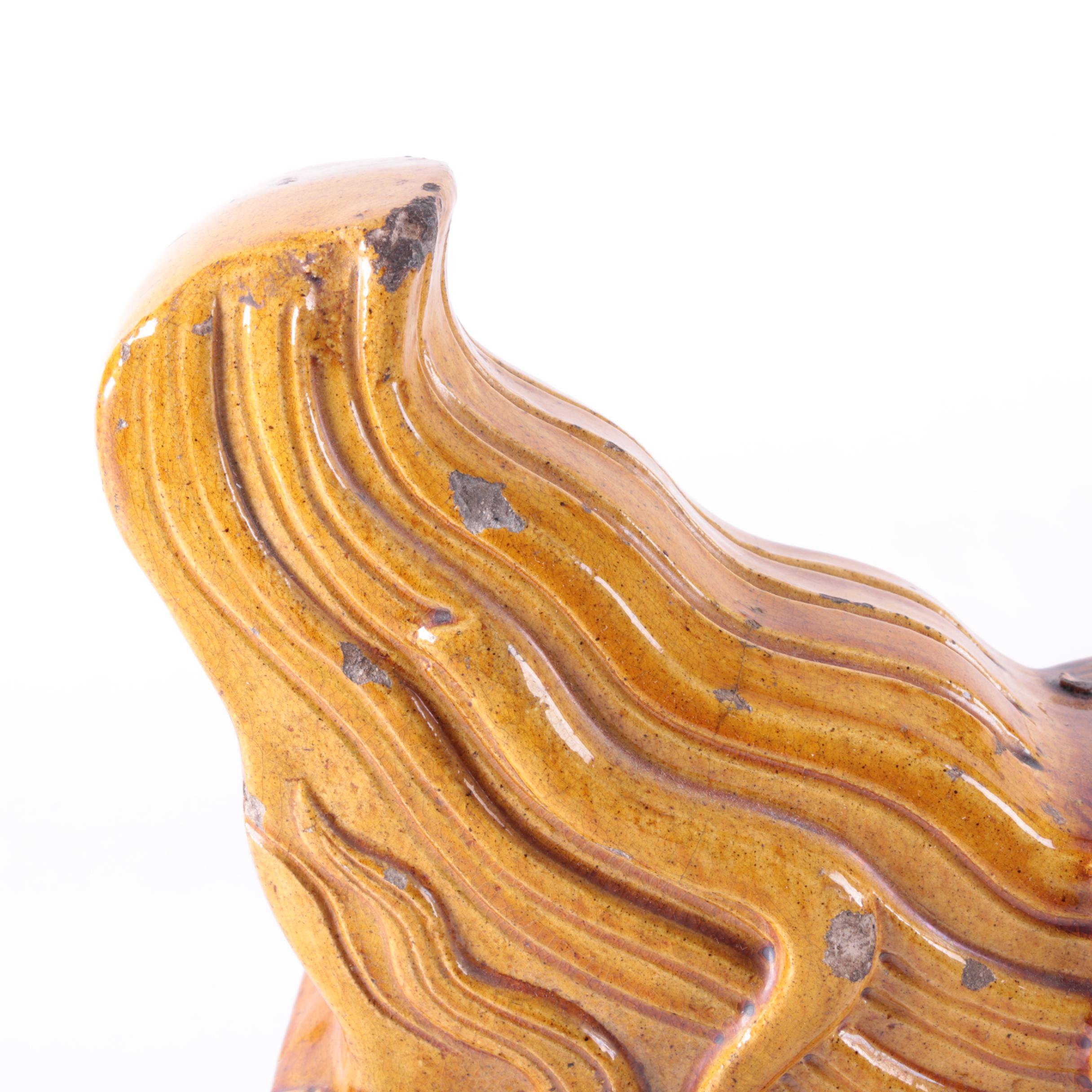 Vintage Chinese Dragon Roof Tile Sculpture