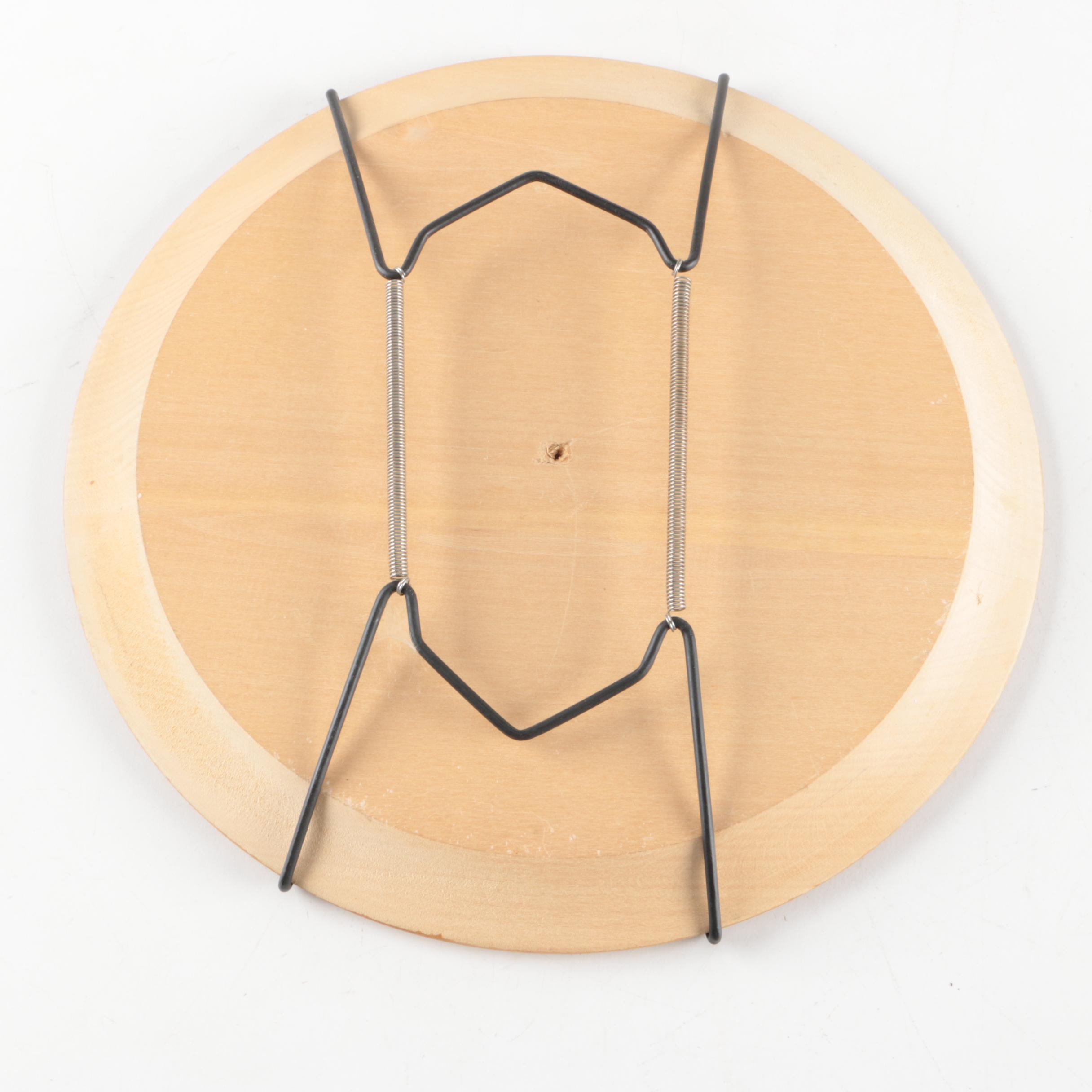 Hand-Painted Wooden Decorative Plates from Bulgaria and Slovenia