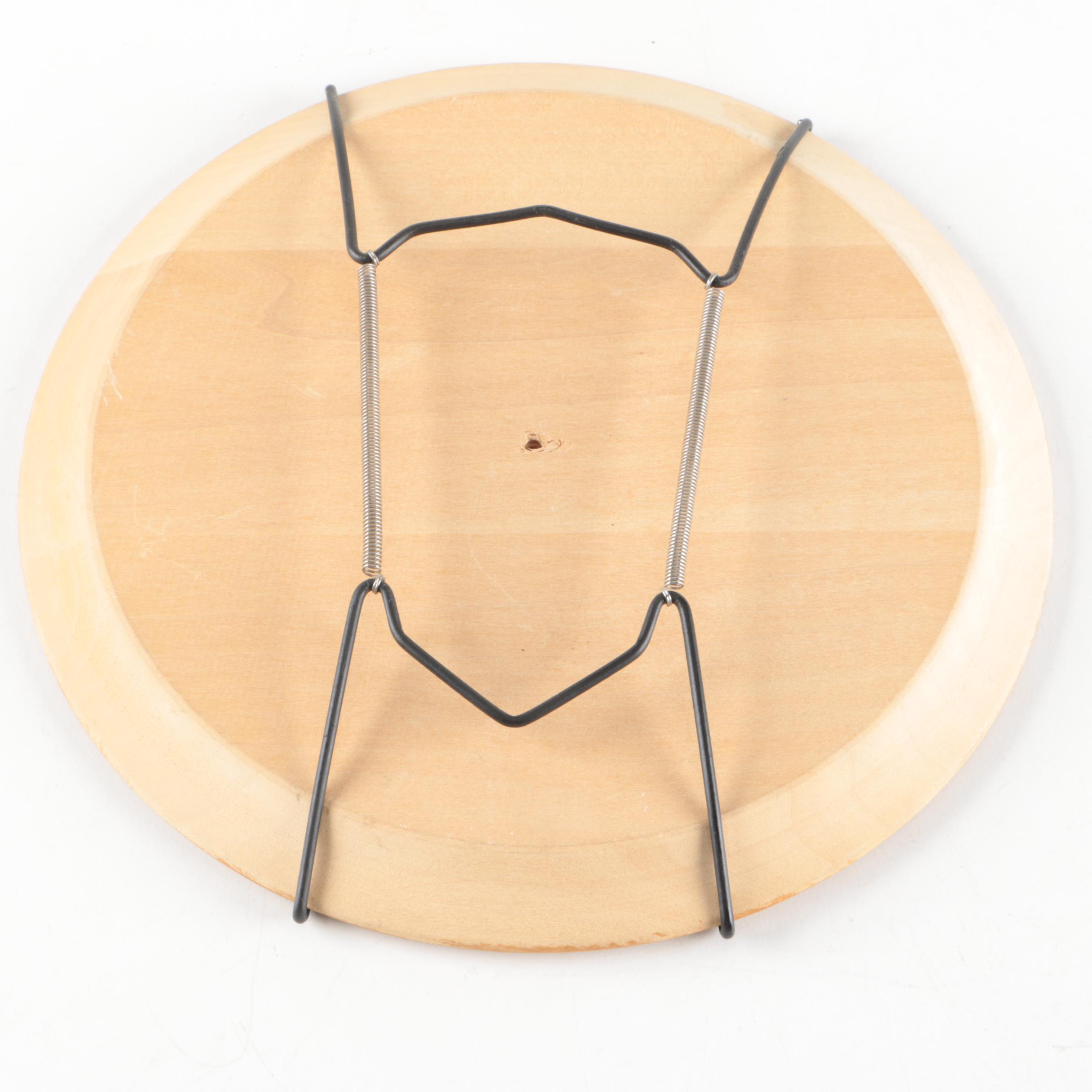 Hand-Painted Wooden Decorative Plates from Bulgaria and Slovenia