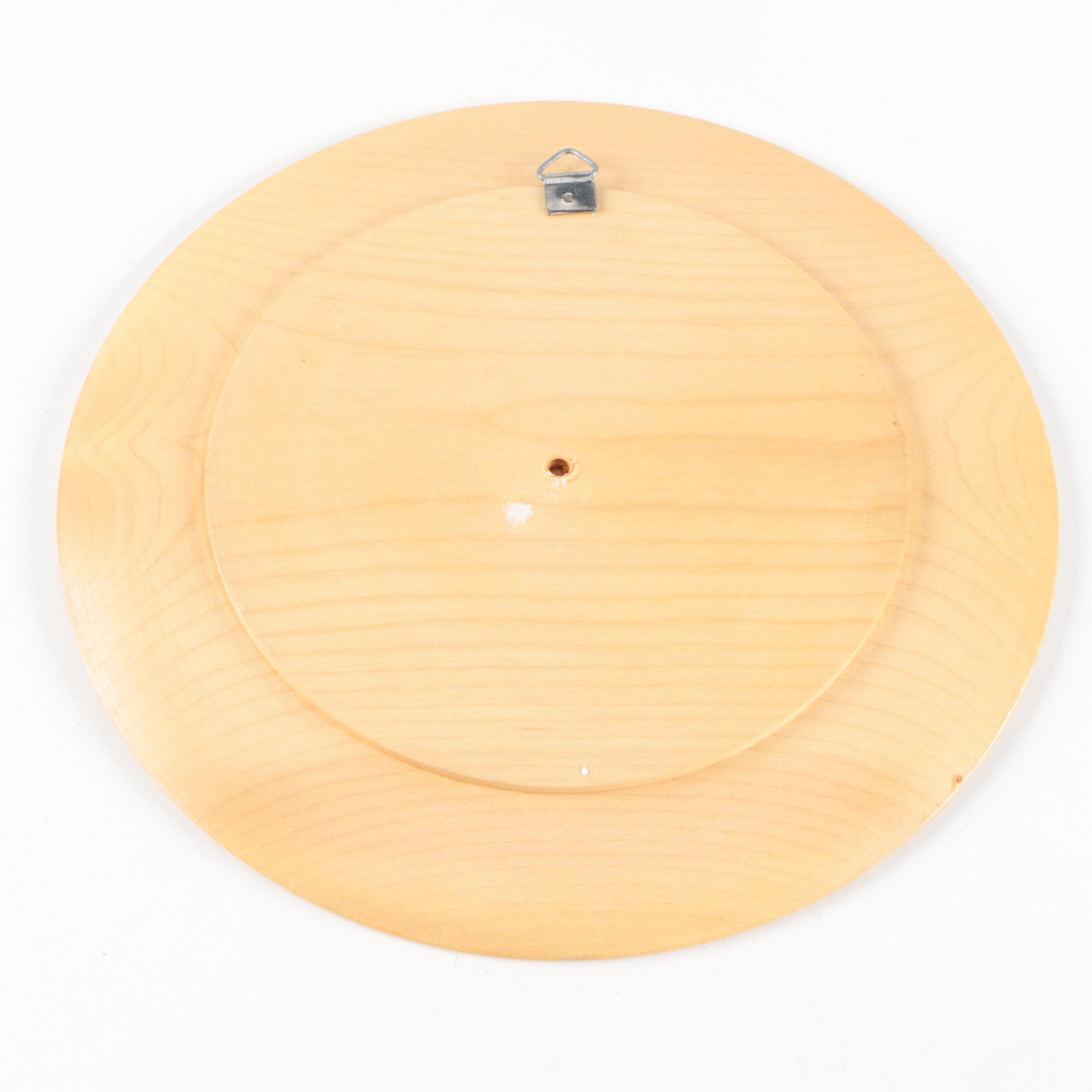 Hand-Painted Wooden Decorative Plates from Bulgaria and Slovenia