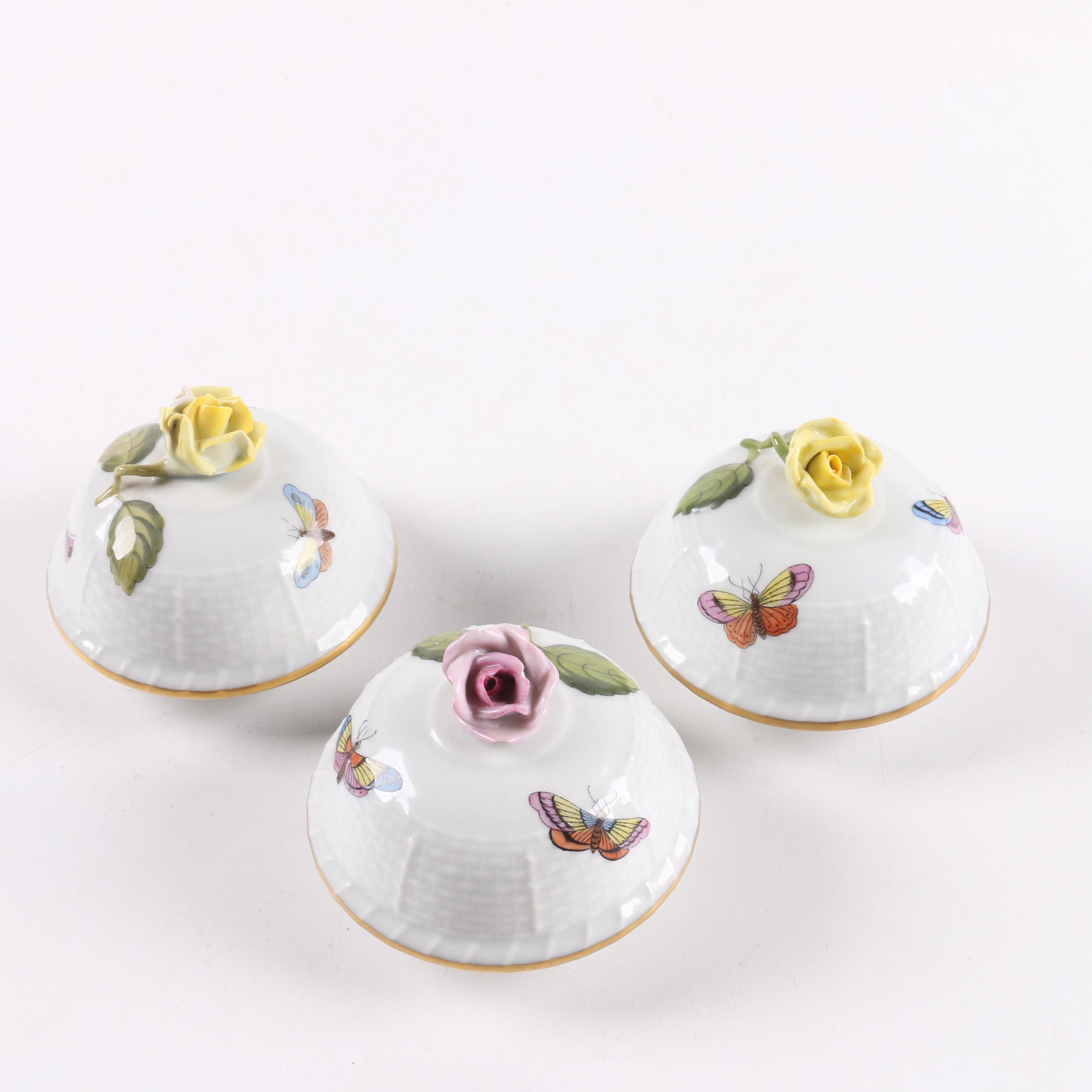 Herend Hungary "Rothschild Bird" Coffee Pot and Lids