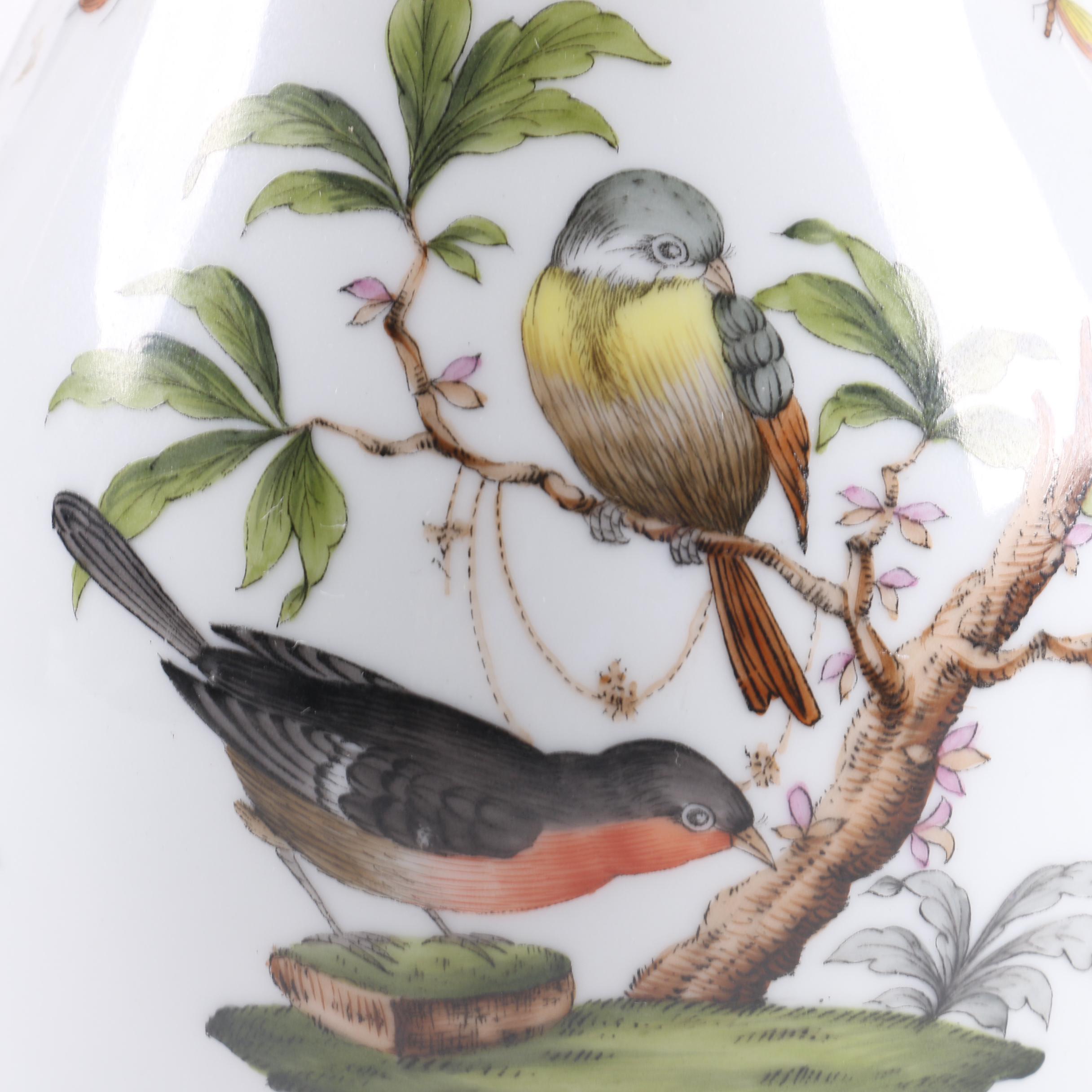 Herend Hungary "Rothschild Bird" Coffee Pot and Lids