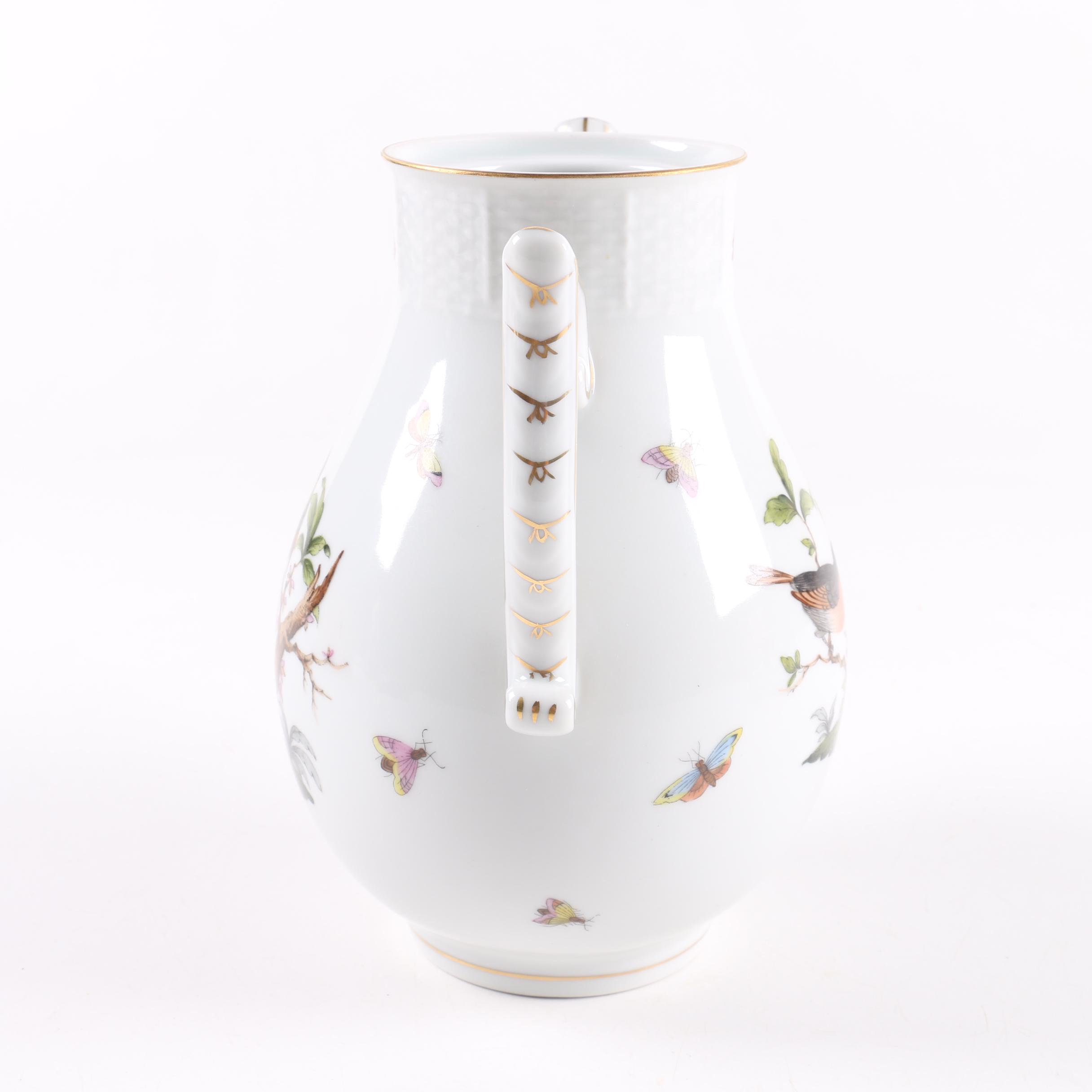 Herend Hungary "Rothschild Bird" Coffee Pot and Lids