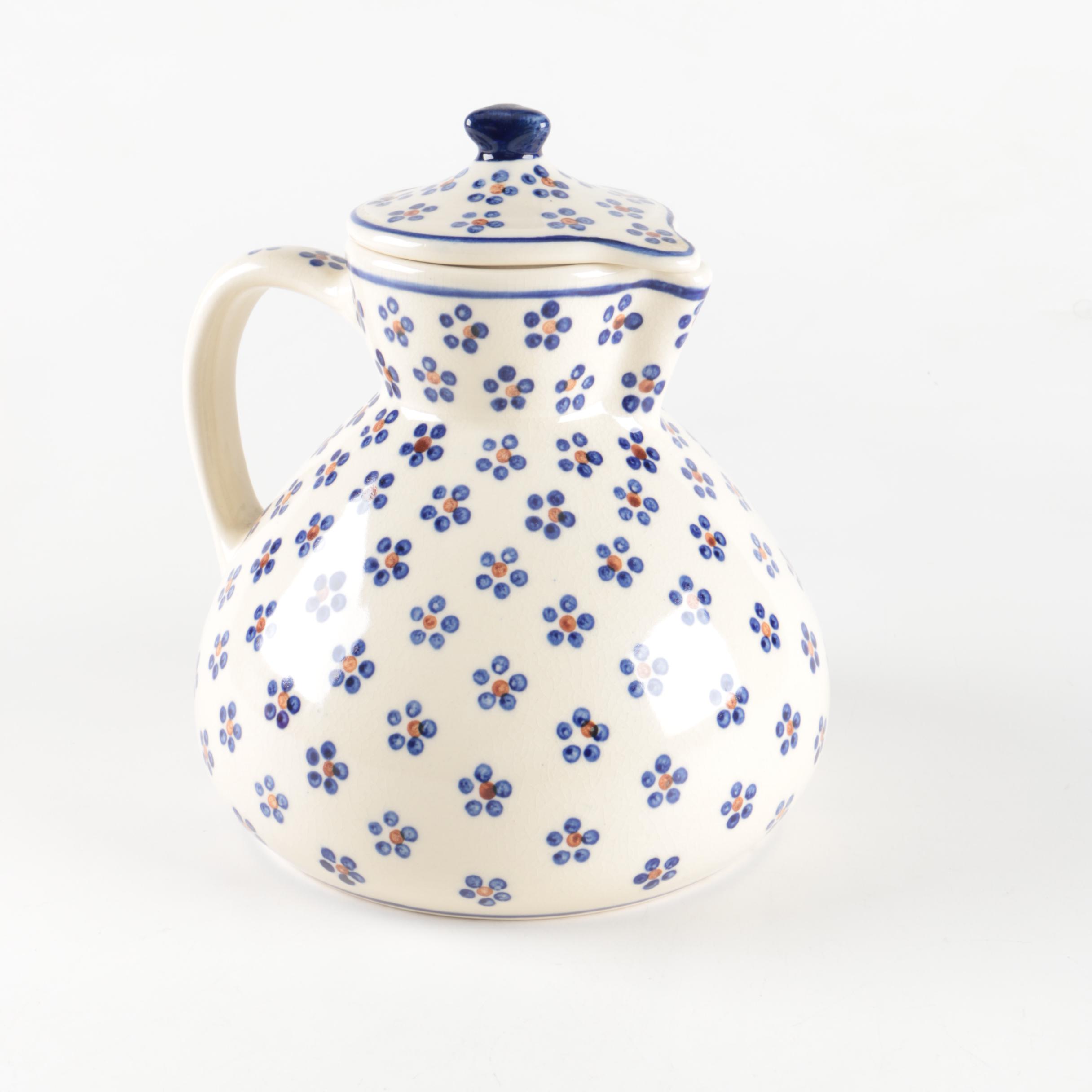 Boleslawiec Stoneware Pitcher