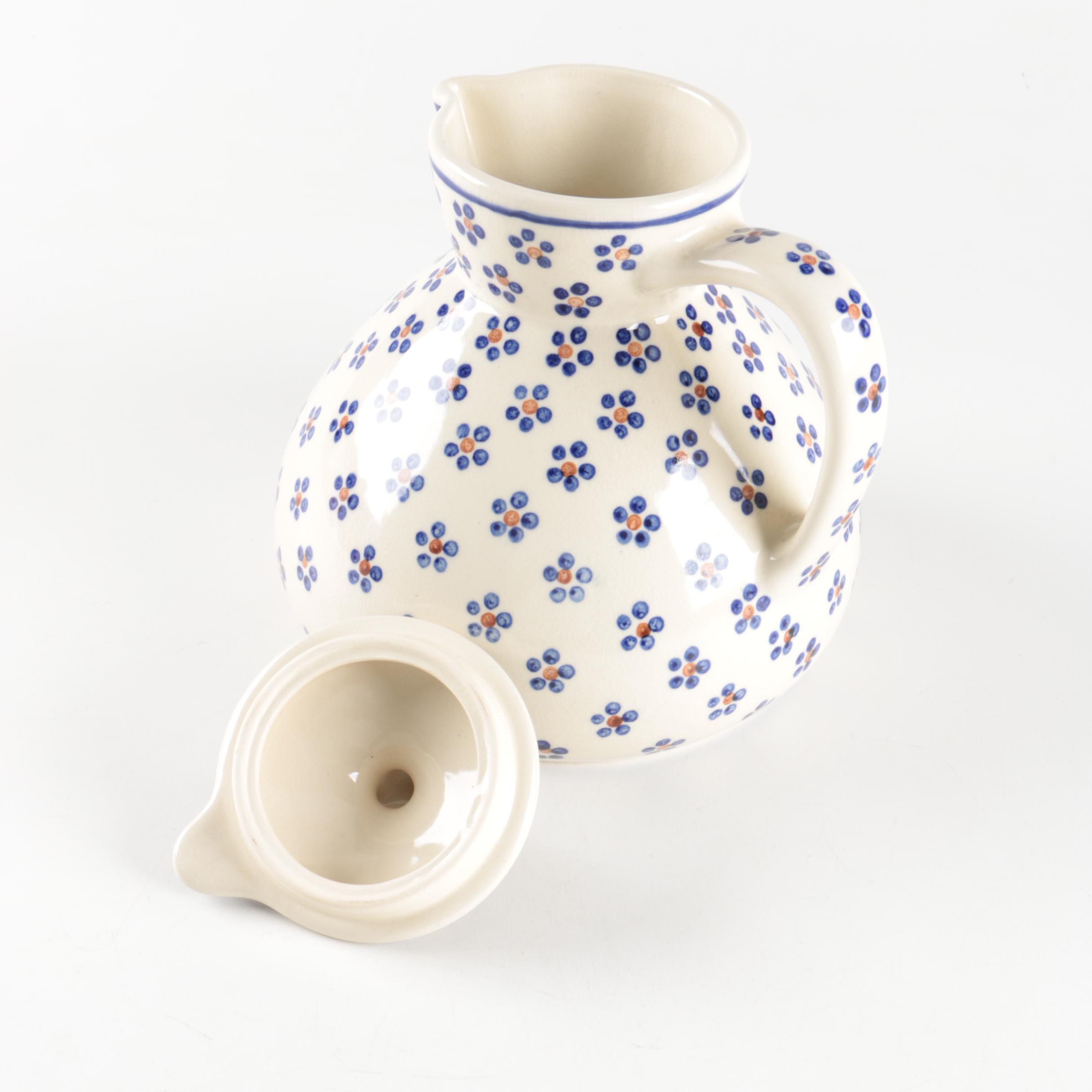 Boleslawiec Stoneware Pitcher