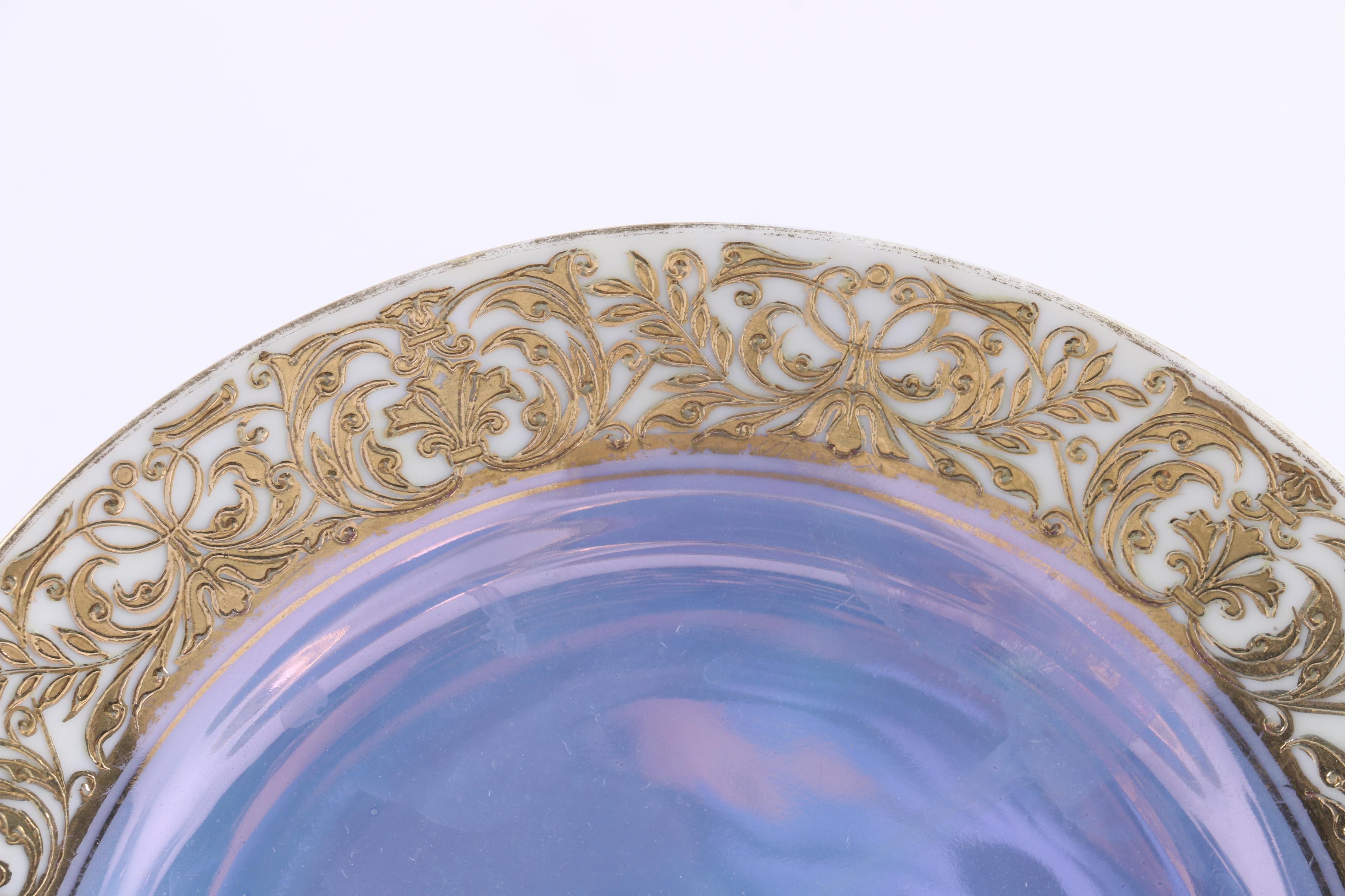 Noritake Blue and Orange Lustreware Tableware