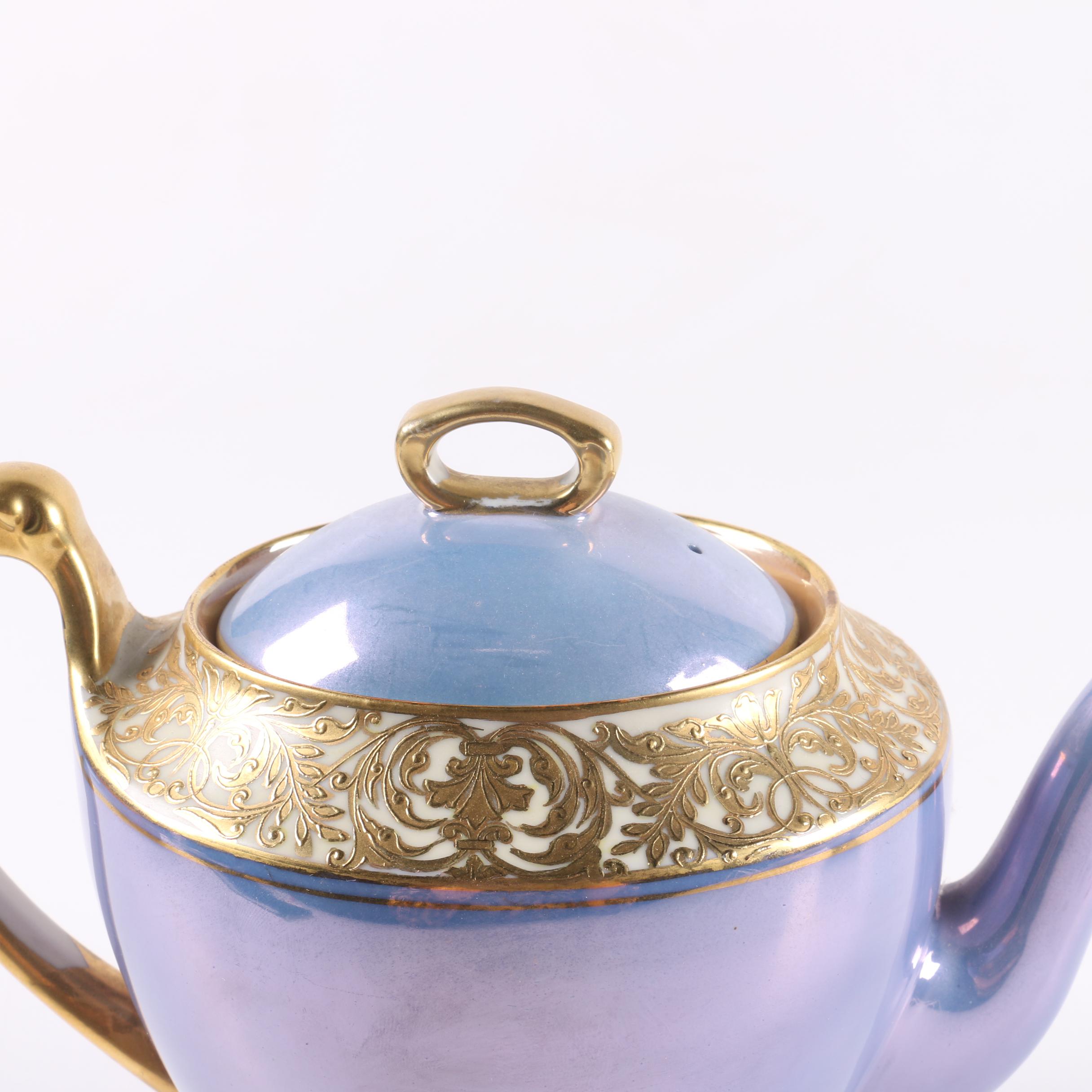 Noritake Blue and Orange Lustreware Tableware